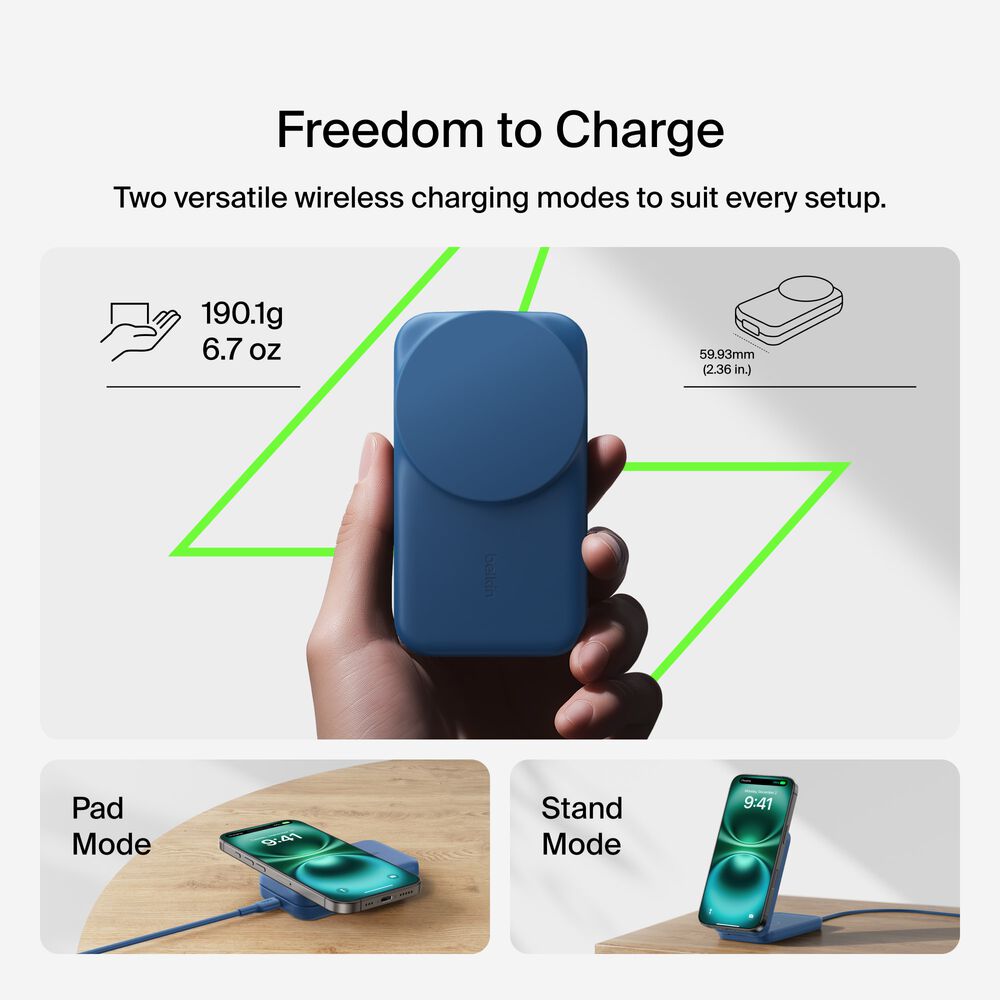 Belkin 3-in-1 Foldable Magnetic Charger with Qi2 25W - Image 5