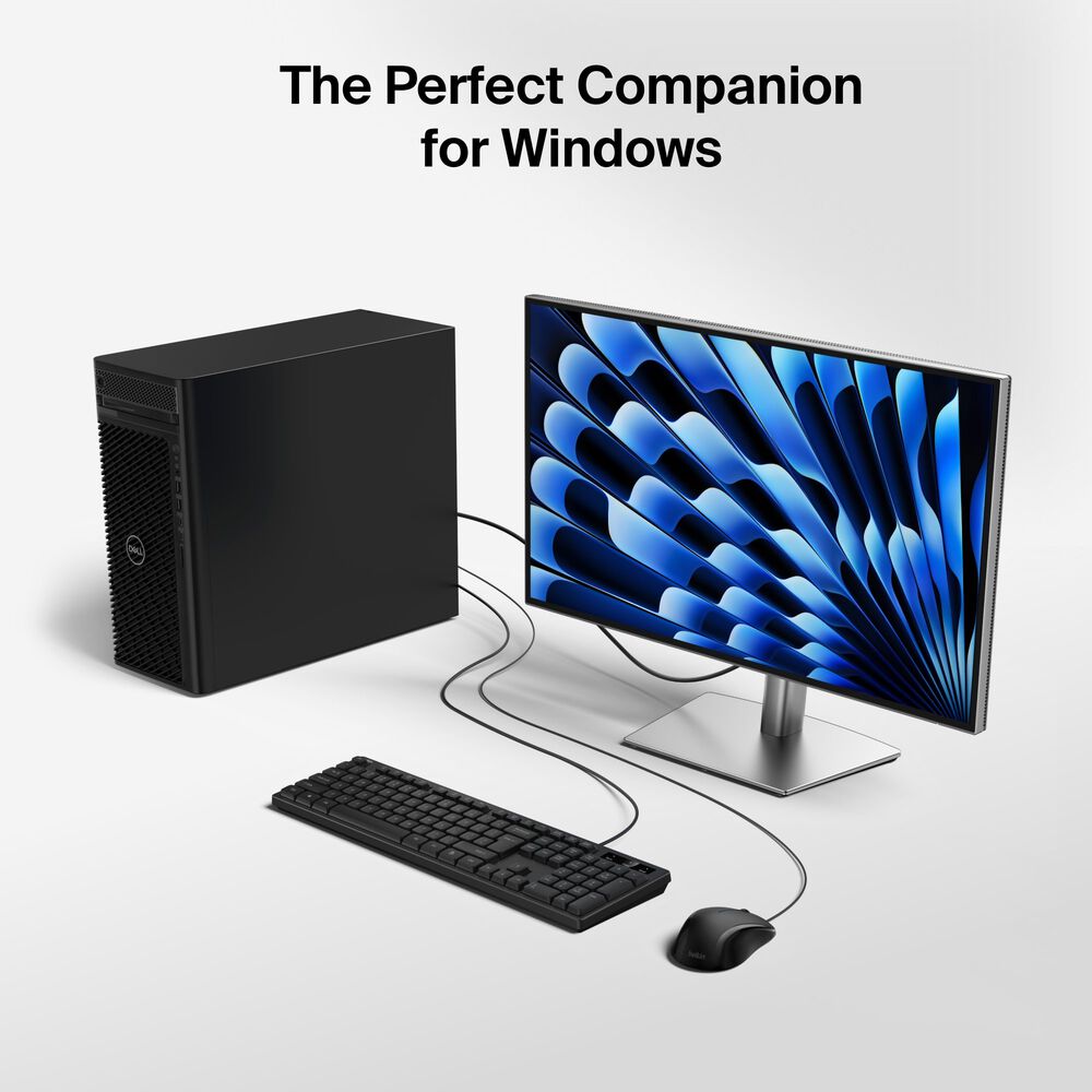 Belkin Wired Keyboard and Mouse Combo - Black - Image 6