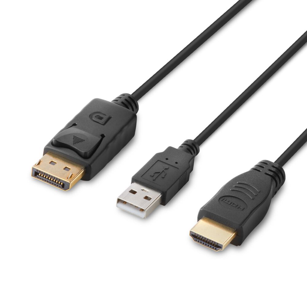 Belkin Modular HDMI and DP Dual-Head Host Cable 6 ft. - Black - Image 2