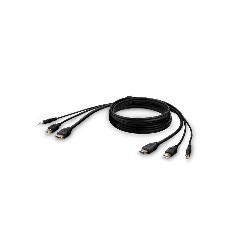 Belkin TAA HDMI/USB/AUD CBL,HDMI M/M; USB A/B, 10' - Black, 10.0 feet