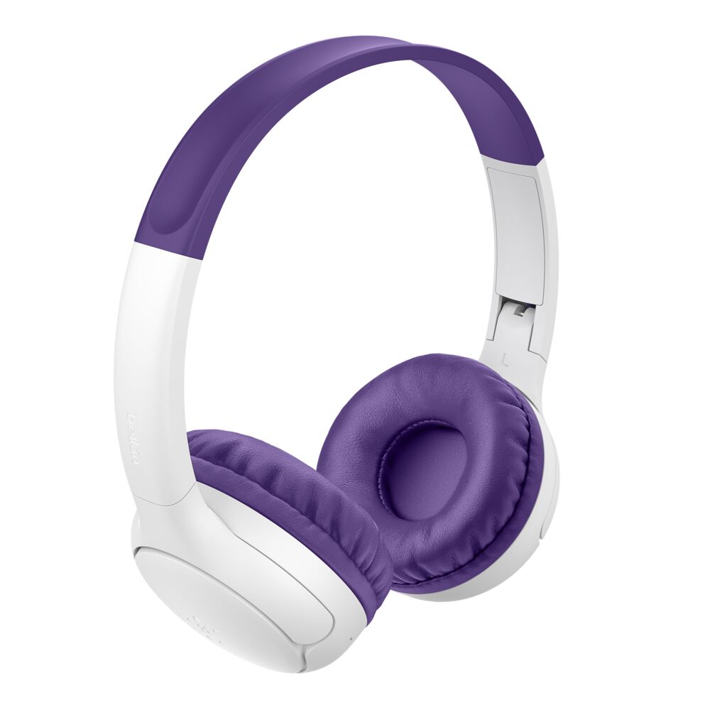 Belkin Wireless On-Ear Headphones for Kids - Purple, Without Case - Image 9