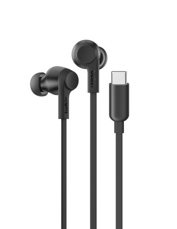 Belkin ANC Wired Earbuds (USB-C) - Black