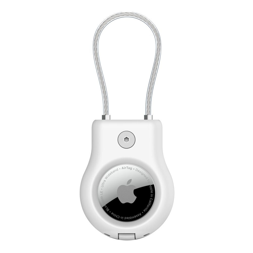 Belkin Secure Holder with Wire Cable for AirTag - White