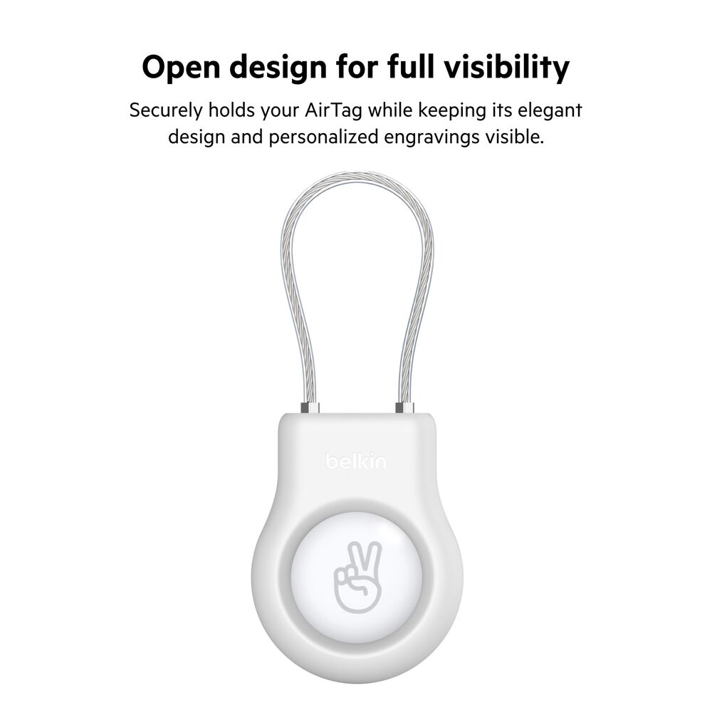 Belkin Secure Holder with Wire Cable for AirTag - White - Image 5