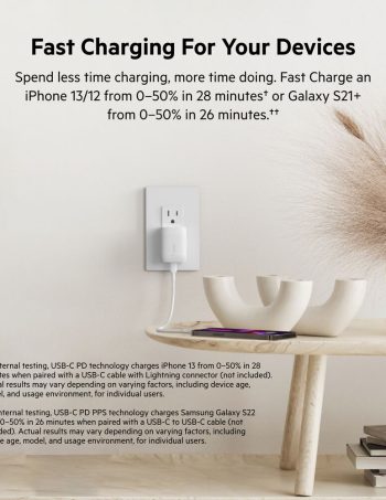 Belkin USB-C Wall Charger 20W - White, dq variant