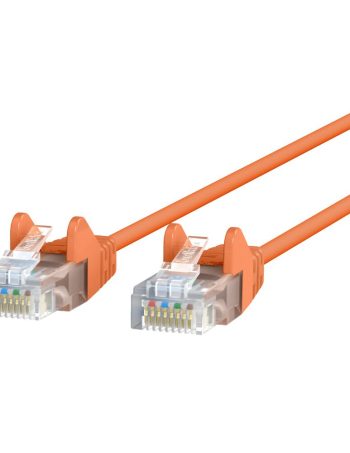 Belkin CAT6 Slim Gigabit Snagless UTP Ethernet Cable - Orange, 6 ft