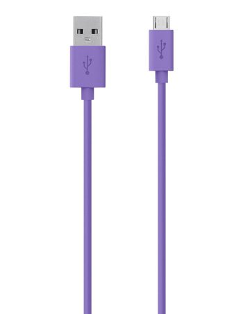Belkin Micro USB ChargeSync Cable - Purple, 4 ft