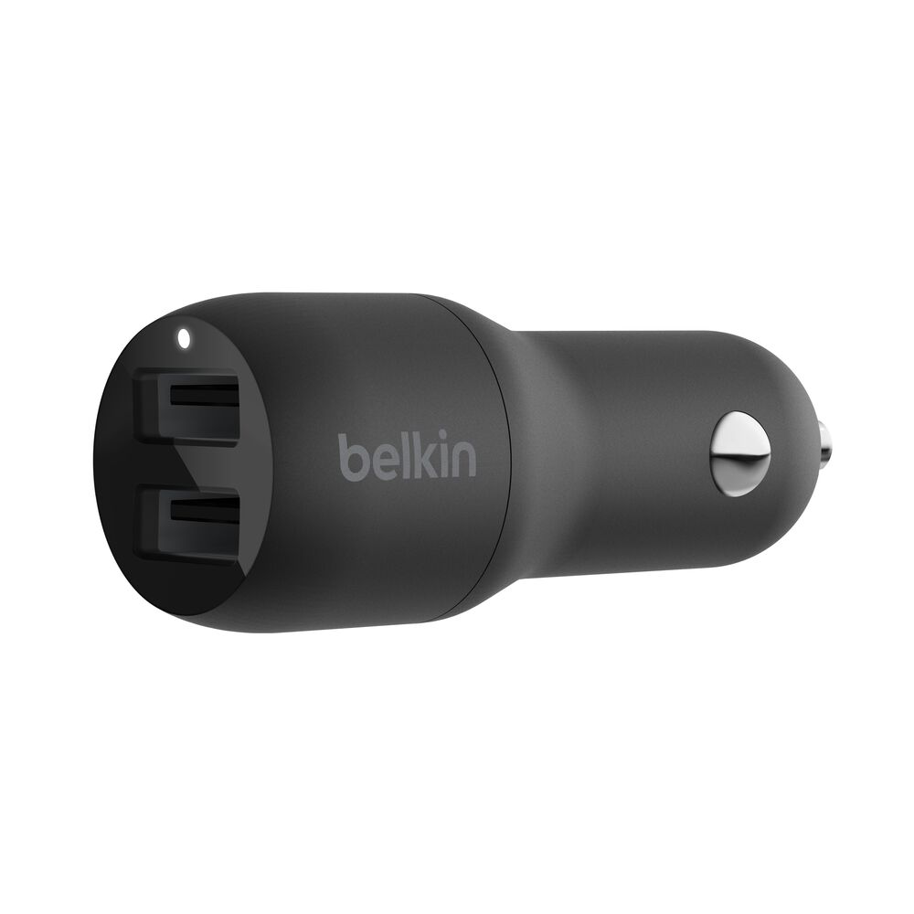 Belkin Dual USB-A Car Charger 24W - Black