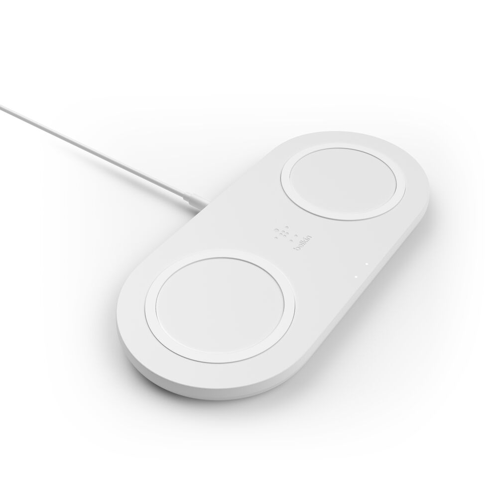 Belkin Dual Wireless Charging Pads (Certified Refurbished) - White
