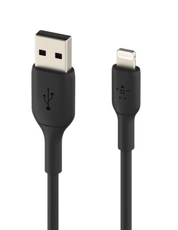 Belkin Lightning to USB-A Cable - Black, 15 cm, 1 Pack