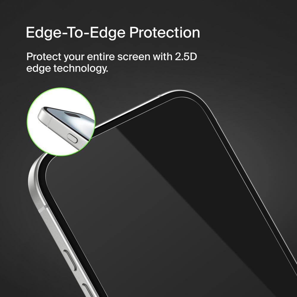 Belkin TemperedGlass Treated Screen Protector for iPhone 16 / iPhone 15 / iPhone 14 Pro - Image 5