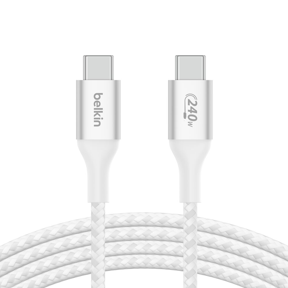 Belkin USB-C to USB-C Cable 240W - White, 3.3 ft - Image 4