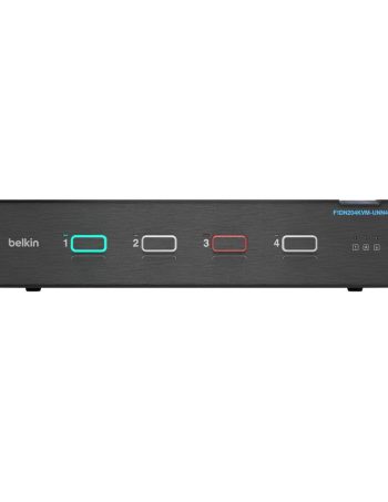 Belkin Universal 2nd Gen Secure KVM Switch, 4-Port Dual Head No CAC - Black