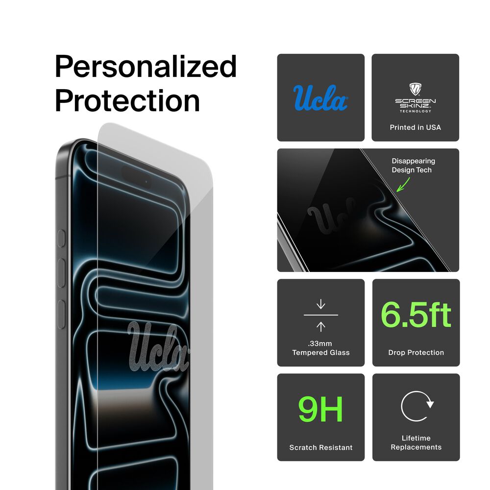 Belkin University of California, Los Angeles Custom Glass Screen Protector - iPhone 17, Clear - Image 2