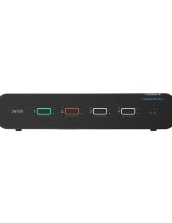 Belkin IsoClave RED/BLACK Secure KVM Switch, 4-Port Dual Head