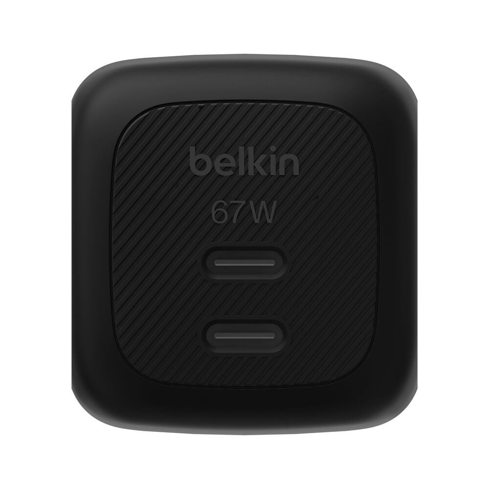 Belkin Dual USB-C GaN Wall Charger 67W - Black, 67W Standalone - Image 8