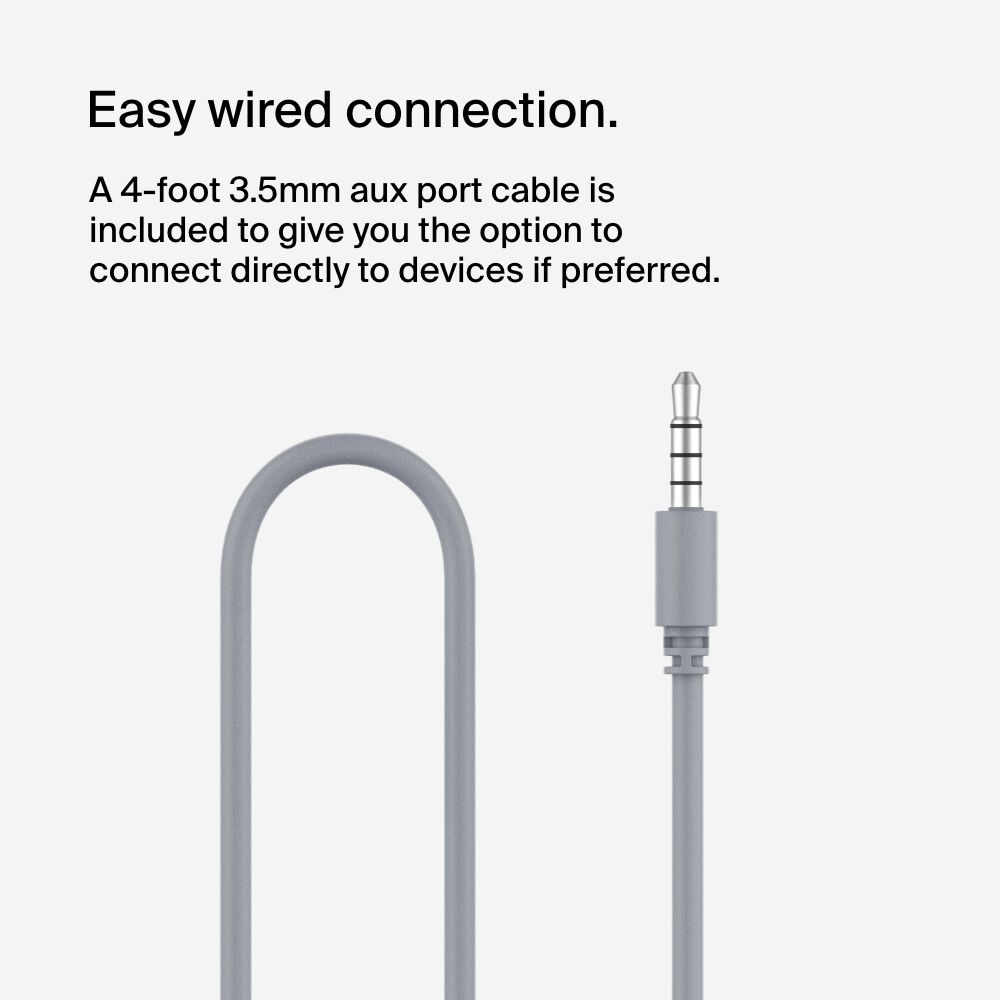 Belkin Wireless On-Ear Headphones for Kids - White, USB-C Cable - Image 6