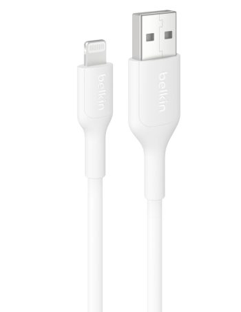 Belkin USB-A Cable with Lightning Connector, 3.3ft/1m, White - 3.3 ft