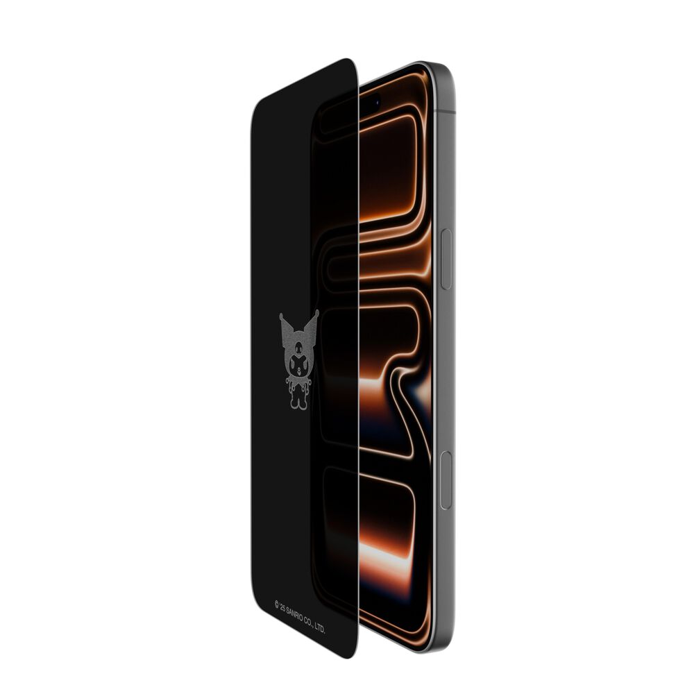 Belkin Kuromi Custom Glass Screen Protector - iPhone 16 Pro, Privacy