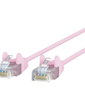 Belkin CAT6 Slim Gigabit Snagless UTP Ethernet Cable - Pink, 4 ft