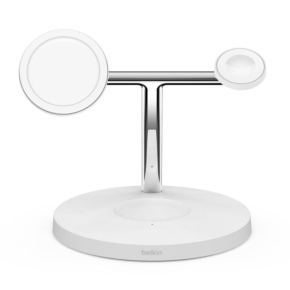 Belkin 3-in-1 Wireless Charger with MagSafe 15W (Certified Refurbished) - White - Image 7