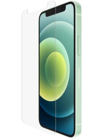 Belkin UltraGlass Treated Screen Protector for iPhone 12 / iPhone 12 Pro - Premium chemically-engineered German glass; 2x Stronger for Drop Protection – OVA037ZZ