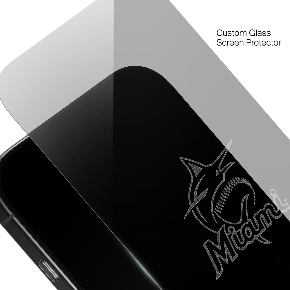 Belkin Miami Marlins Custom Glass Screen Protector - iPhone 16 Pro, Clear - Image 5