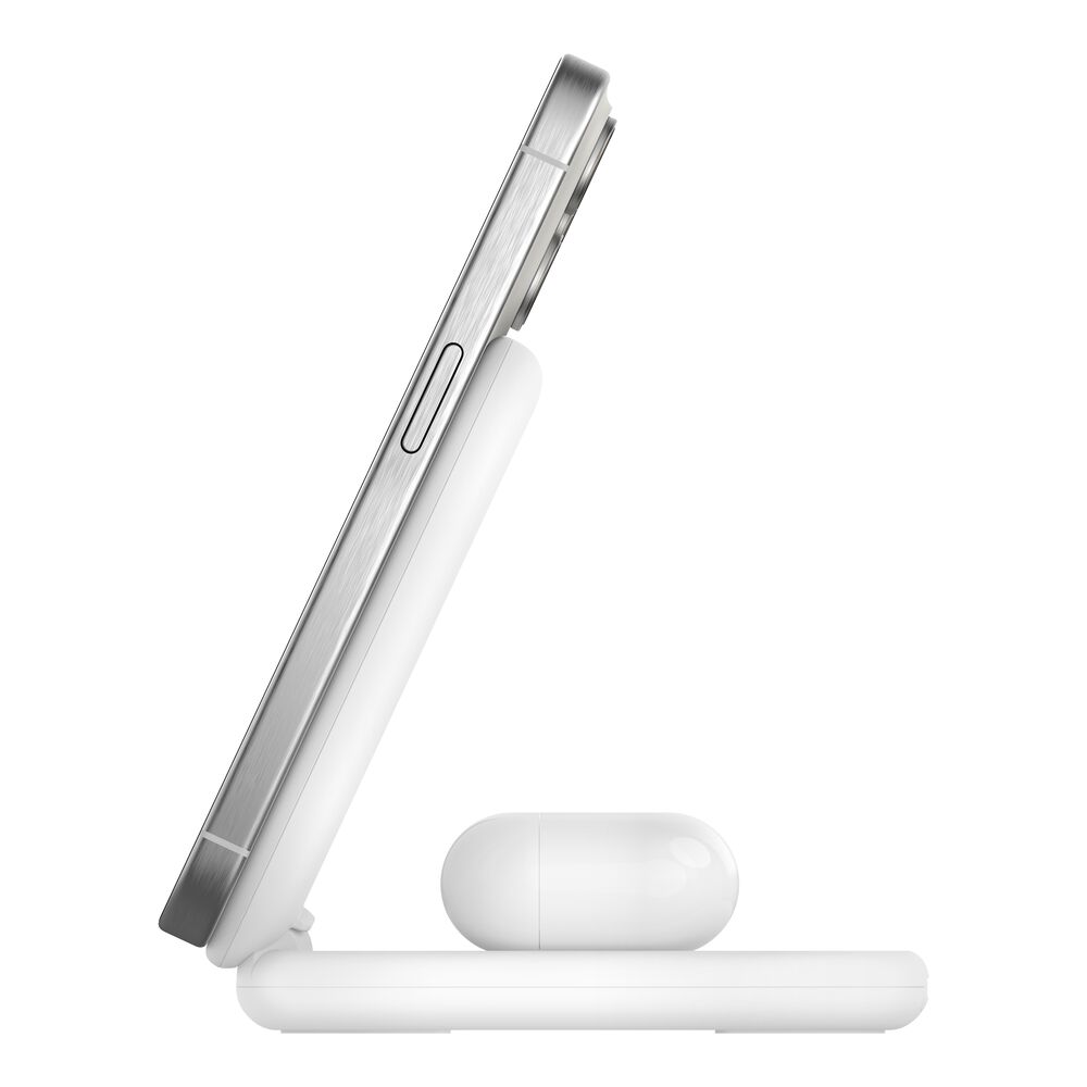 Belkin 2-in-1 Magnetic Foldable Wireless Charger with Qi2 15W - White, tt variant - Image 9