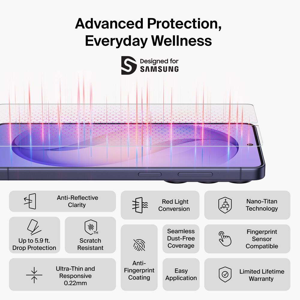 Belkin Titan EcoGuard Red Light Screen Protector for Samsung Galaxy S26 Ultra - Image 2