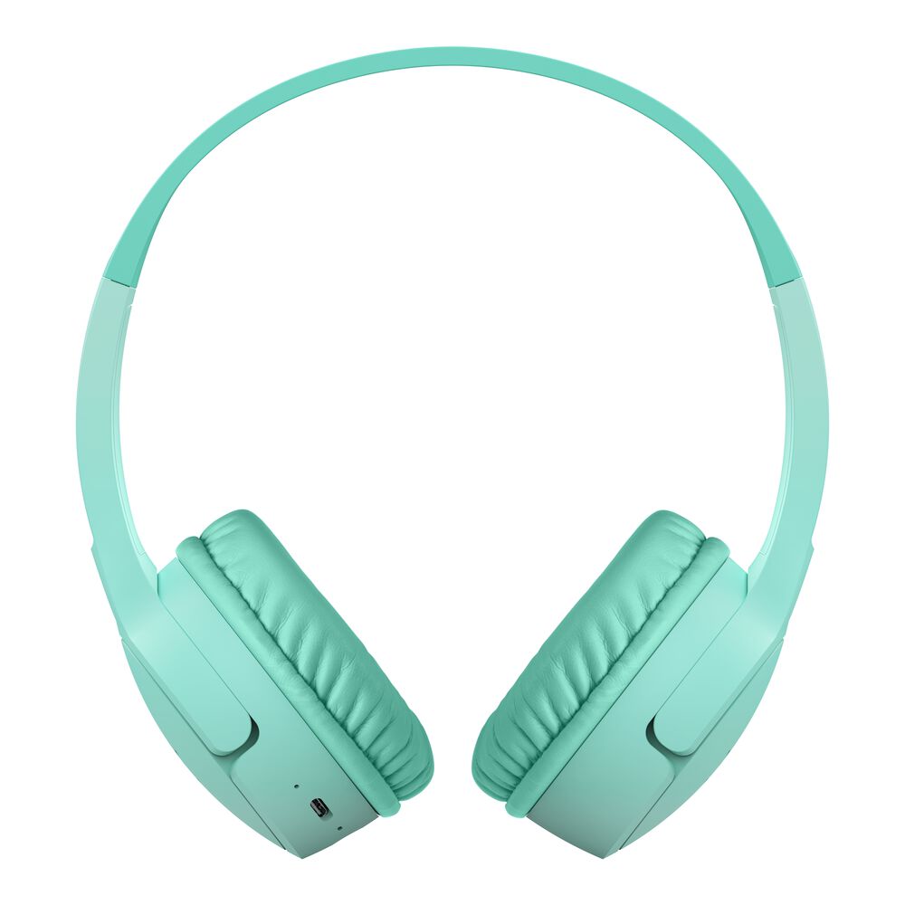 Belkin Wireless On-Ear Headphones for Kids - Mint, USB-C with Carrying Case - Image 9