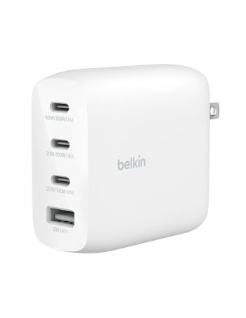 Belkin 4-Port GaN Wall Charger 112W - White, Standalone