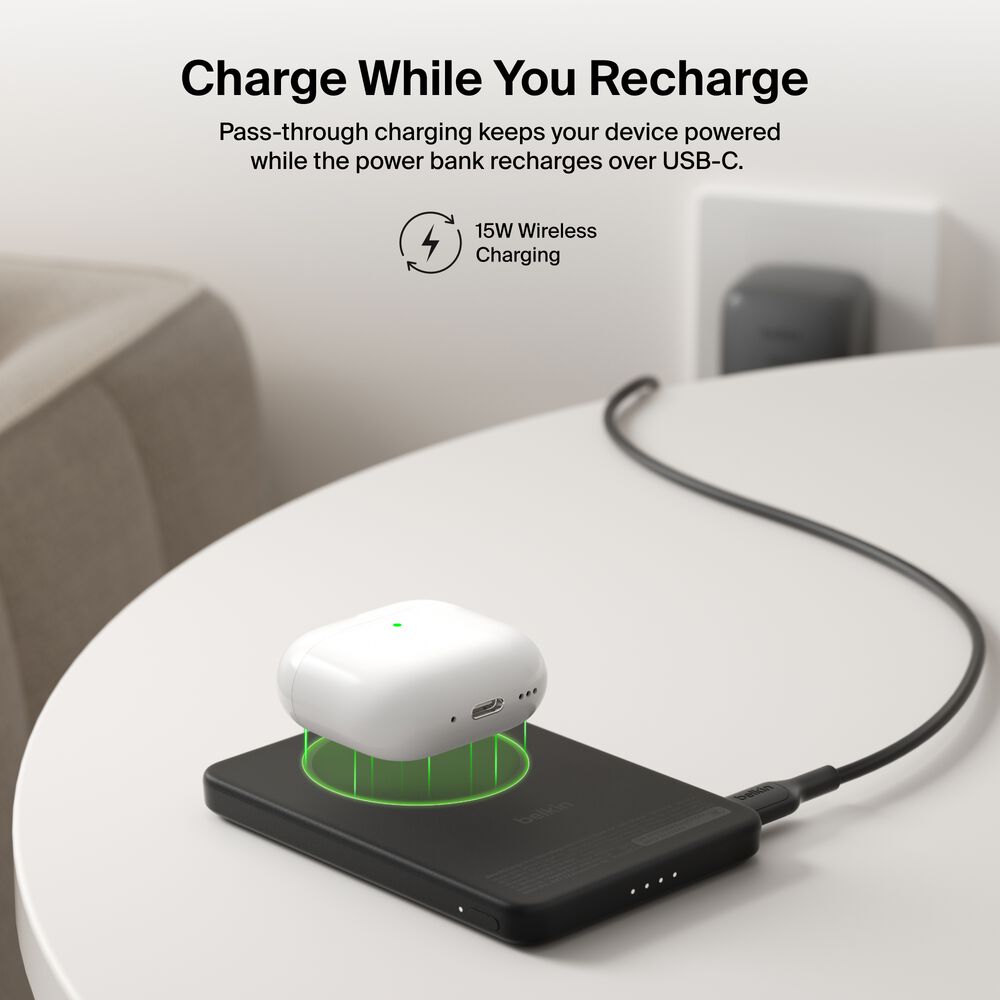 Belkin Slim Magnetic Power Bank 5K with Qi2 - Image 7