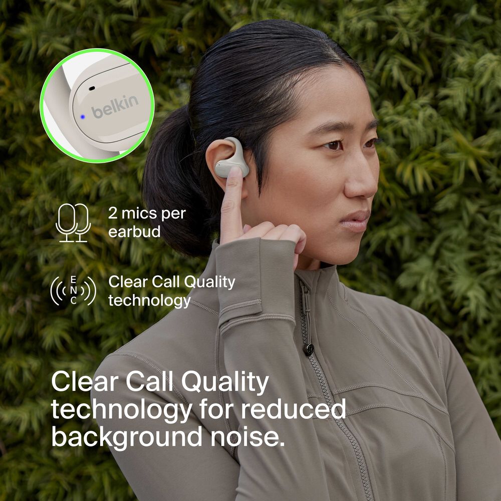 Belkin Open-Ear Wireless Earbuds - Sand - Image 9