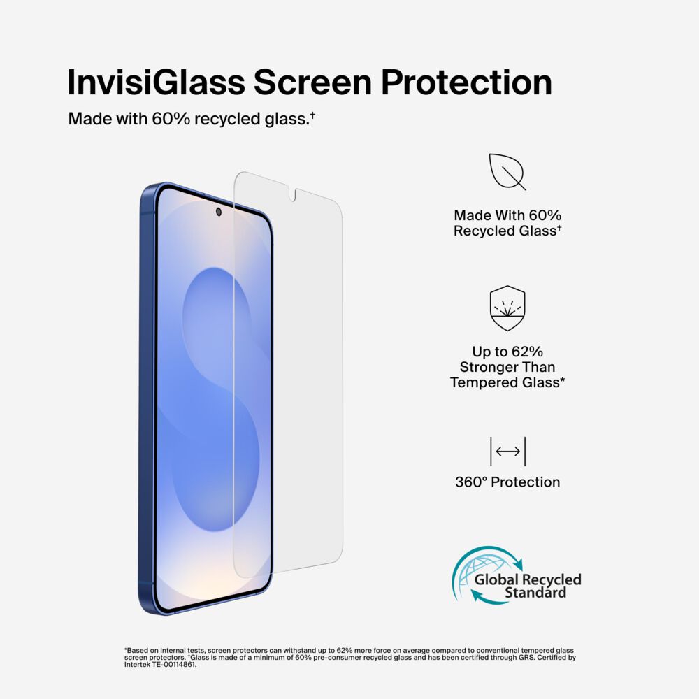 Belkin InvisiGlass Treated Screen Protector for Samsung Galaxy S25+/S24+ - Samsung S25+ / Samsung S24+ - Image 3