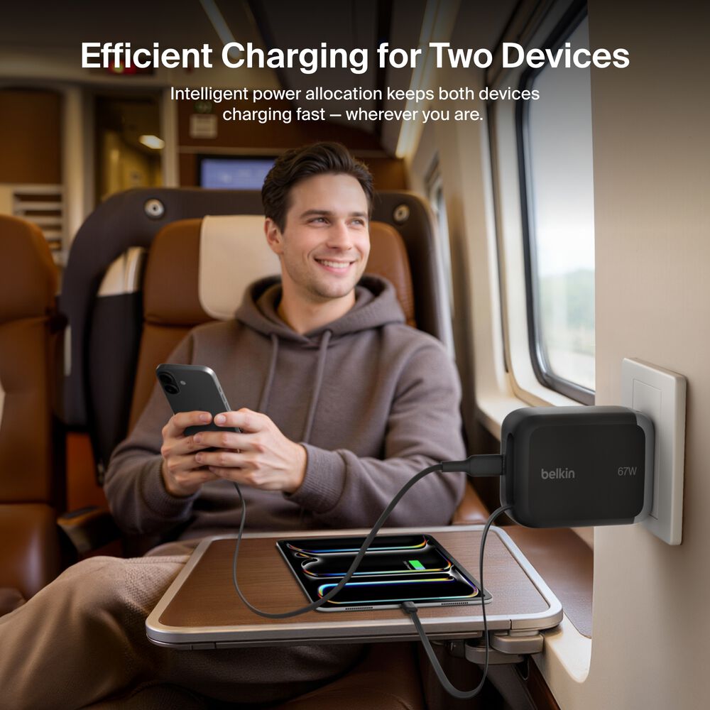 Belkin Retractable GaN Wall Charger 45W/67W - Image 6