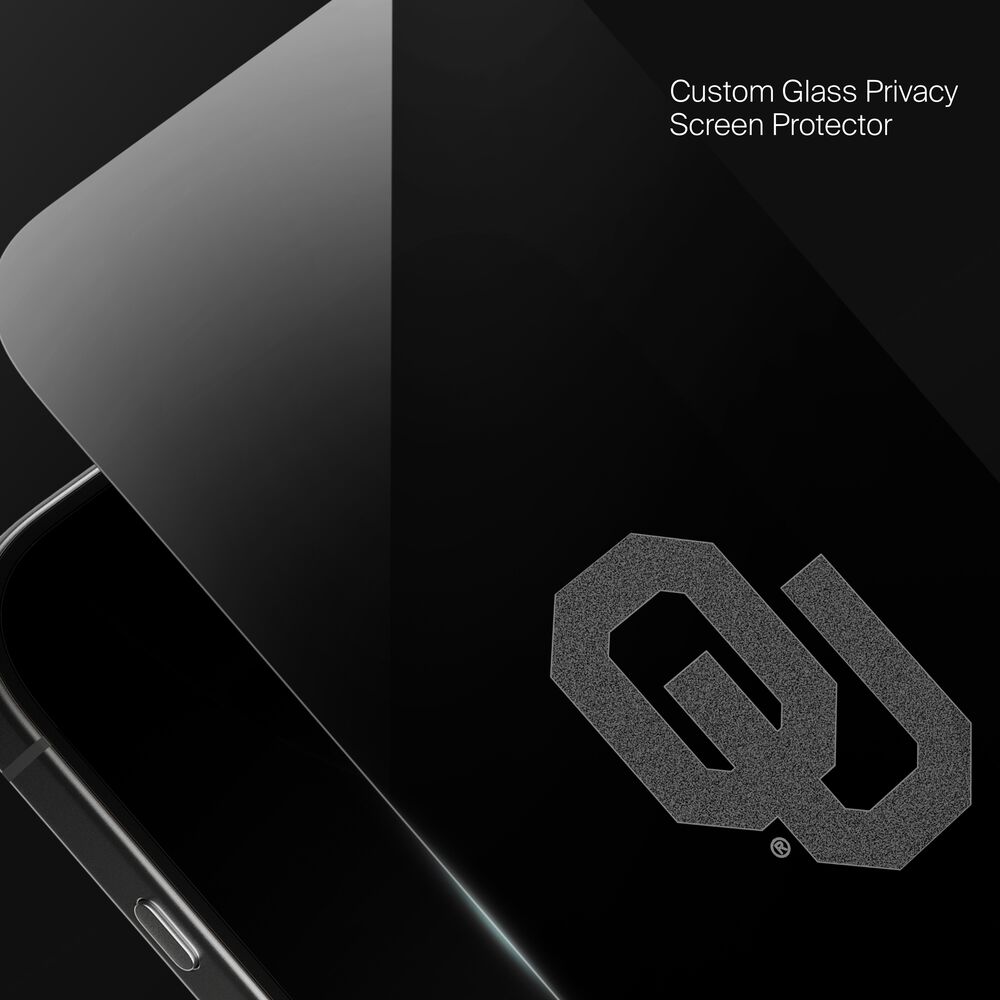 Belkin Oklahoma Sooners Custom Glass Screen Protector - iPhone 16/15/15 Pro, Privacy - Image 5