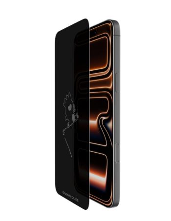 Belkin Badtz-Maru Jumping Custom Glass Screen Protector - iPhone 16 Pro, Privacy