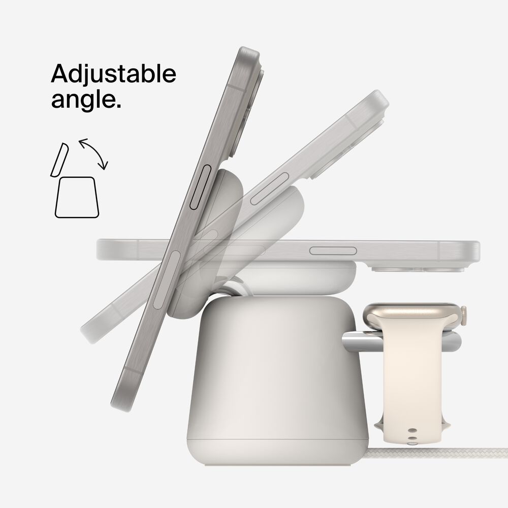 Belkin 2-in-1 Wireless Charging Dock with Qi2 15W - Image 6