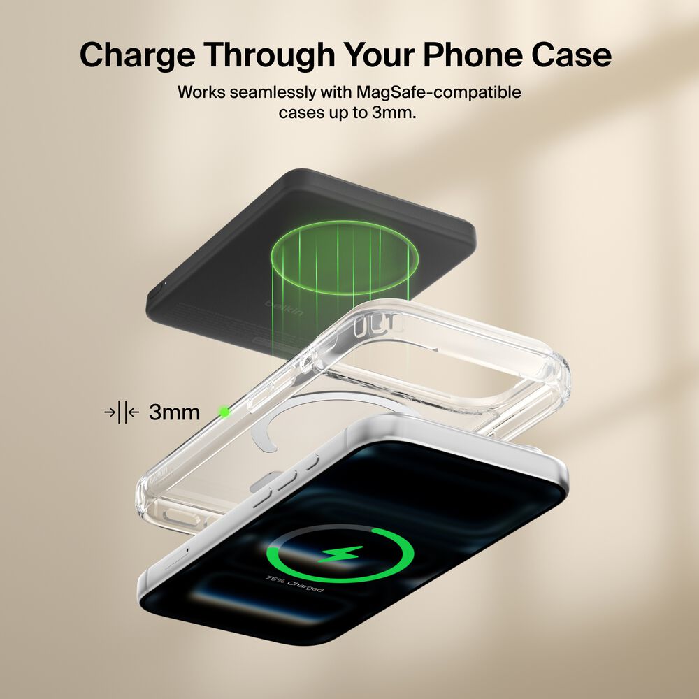 Belkin Slim Magnetic Power Bank 5K with Qi2 - Image 6