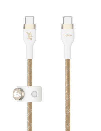 Belkin USB-C to USB-C Cable 60W - White Star Mickey, 6.6 ft