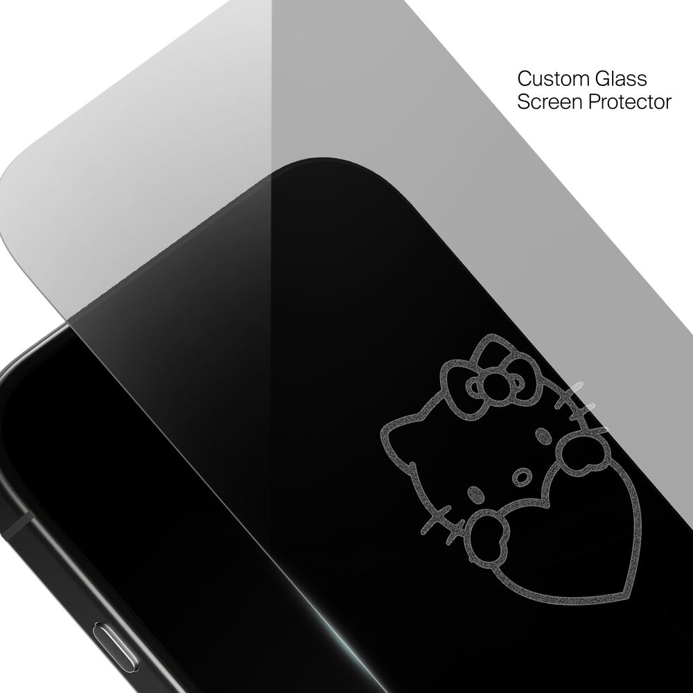 Belkin Hello Kitty Hands Heart Custom Glass Screen Protector - iPhone 16 Pro, Clear - Image 5