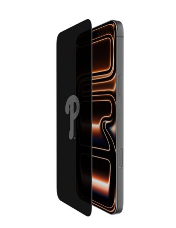 Belkin Philadelphia Phillies Custom Glass Screen Protector - iPhone 17 Pro, Privacy