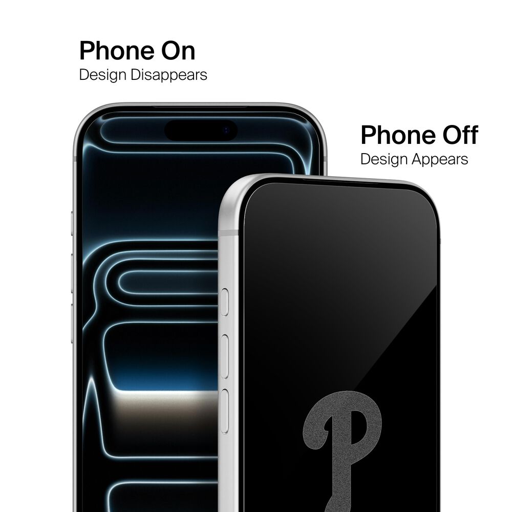 Belkin Philadelphia Phillies Custom Glass Screen Protector - iPhone 16 Plus/15 Plus/15 Pro Max, Clear - Image 4
