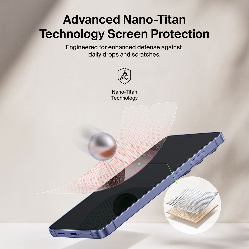 Belkin Titan EcoGuard Red Light Screen Protector for Samsung Galaxy S26 Ultra - Image 5