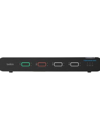 Belkin IsoClave RED/BLACK Secure KVM Switch, 4-Port Single Head