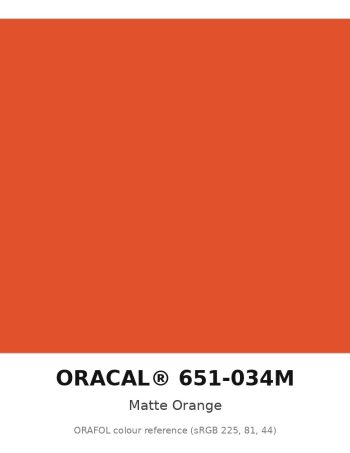 ORAFOL ORACAL 651-034M Matte Orange Intermediate Vinyl