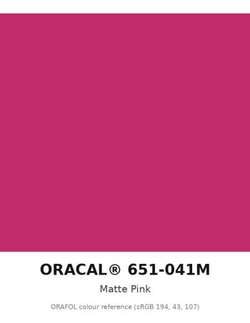 ORAFOL ORACAL 651-041M Matte Pink Intermediate Vinyl