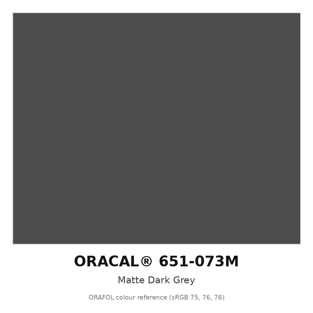 ORAFOL ORACAL 651-073M Matte Dark Grey Intermediate Vinyl