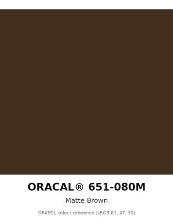 ORAFOL ORACAL 651-080M Matte Brown Intermediate Vinyl