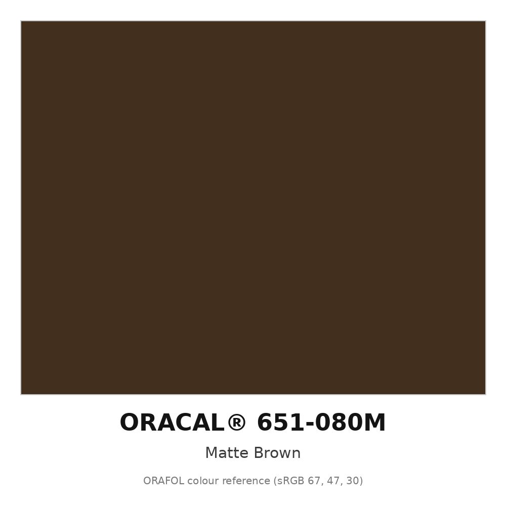 ORAFOL ORACAL 651-080M Matte Brown Intermediate Vinyl